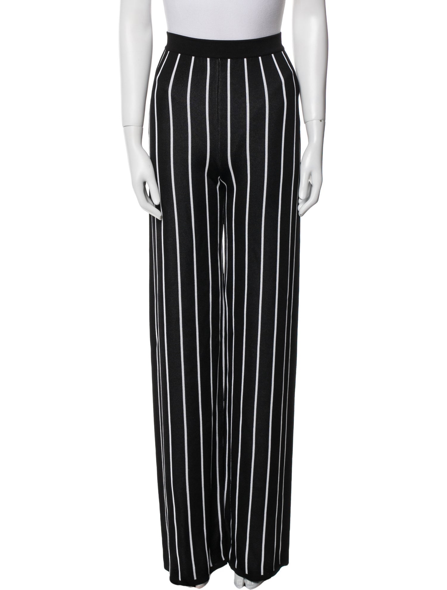 Balmain Striped Wide Leg Pants
