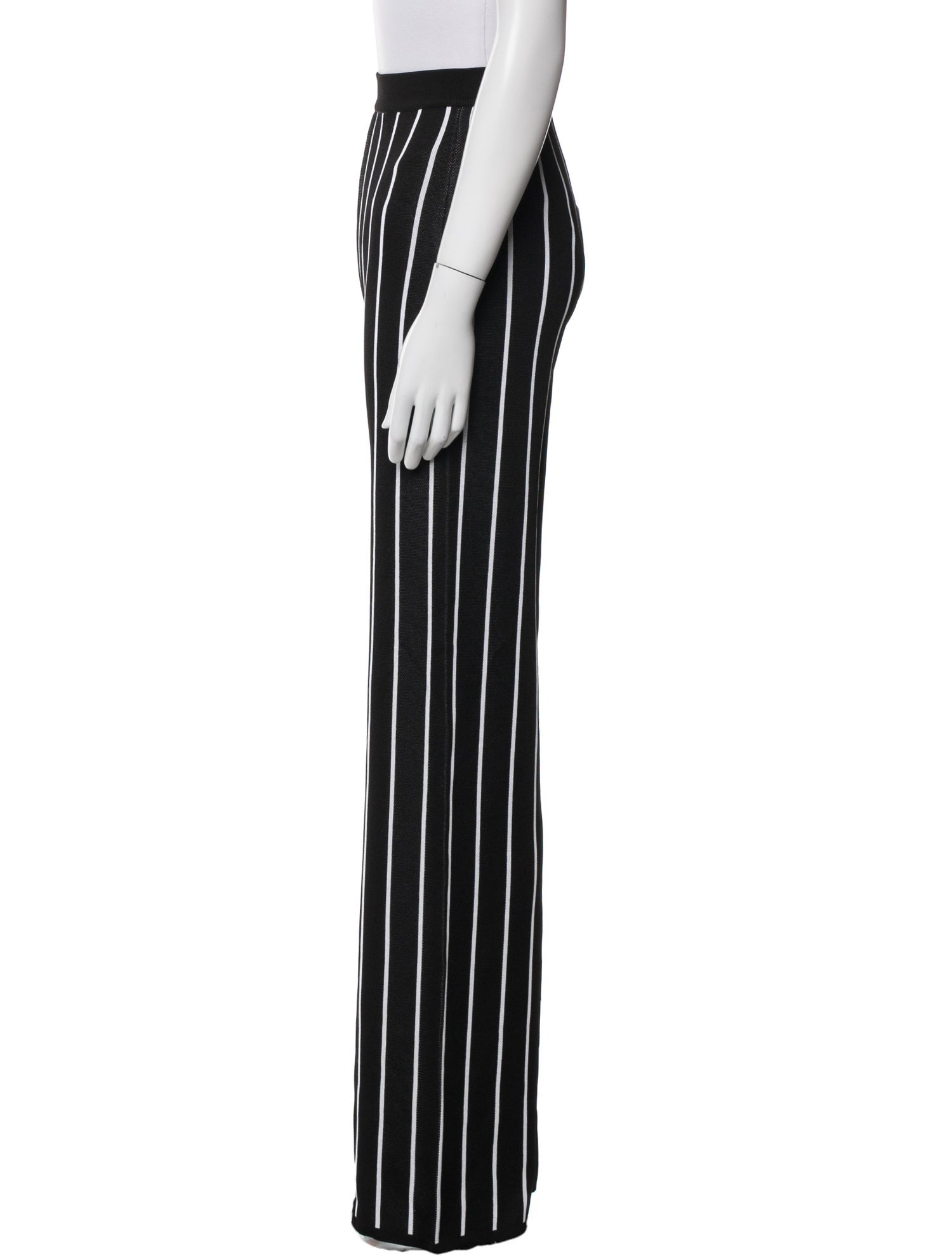 Balmain Striped Wide Leg Pants