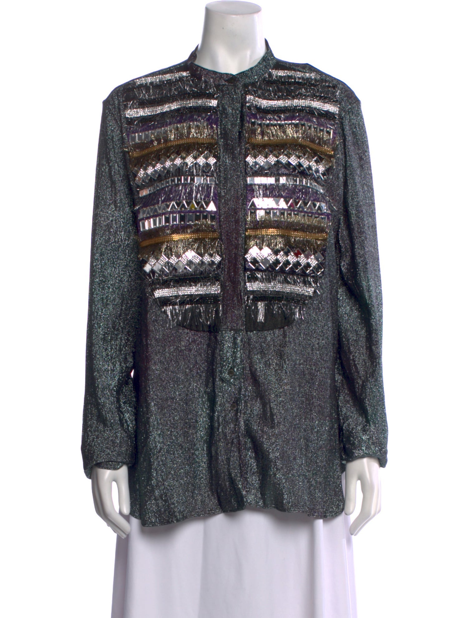 Balmain Silk Printed Tunic w/ Tags