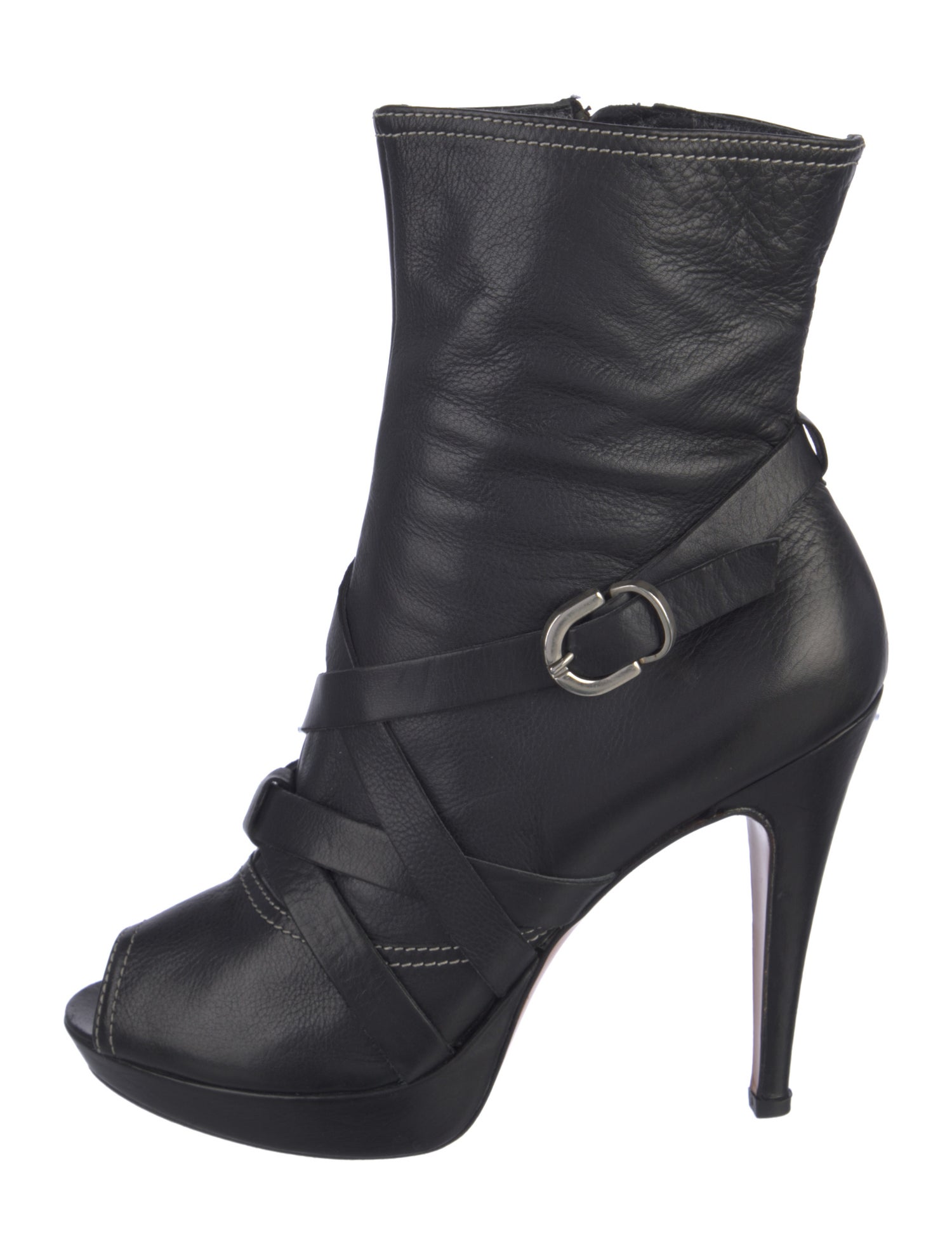 Balmain Leather Moto Boots