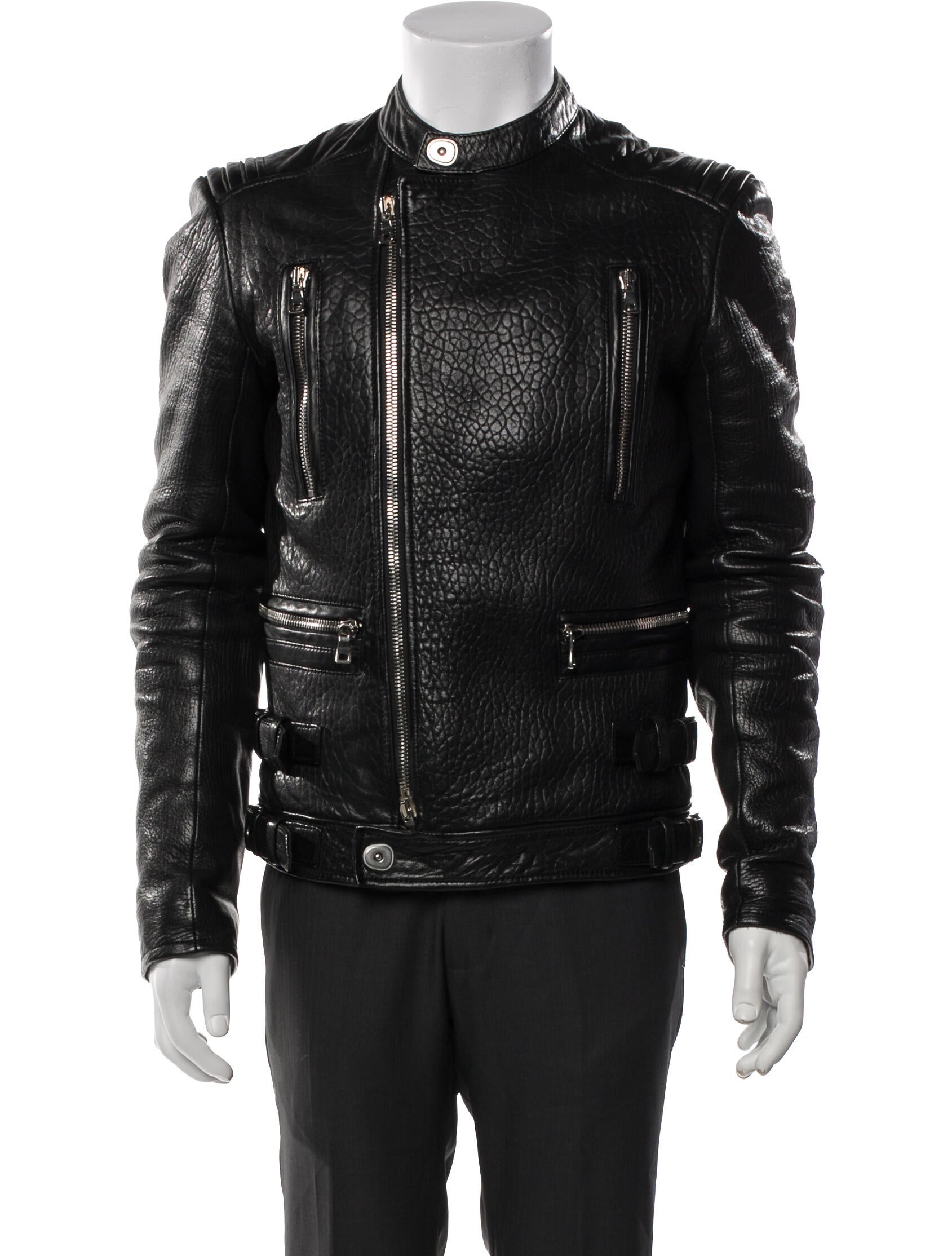 Balmain Lambskin Moto Jacket