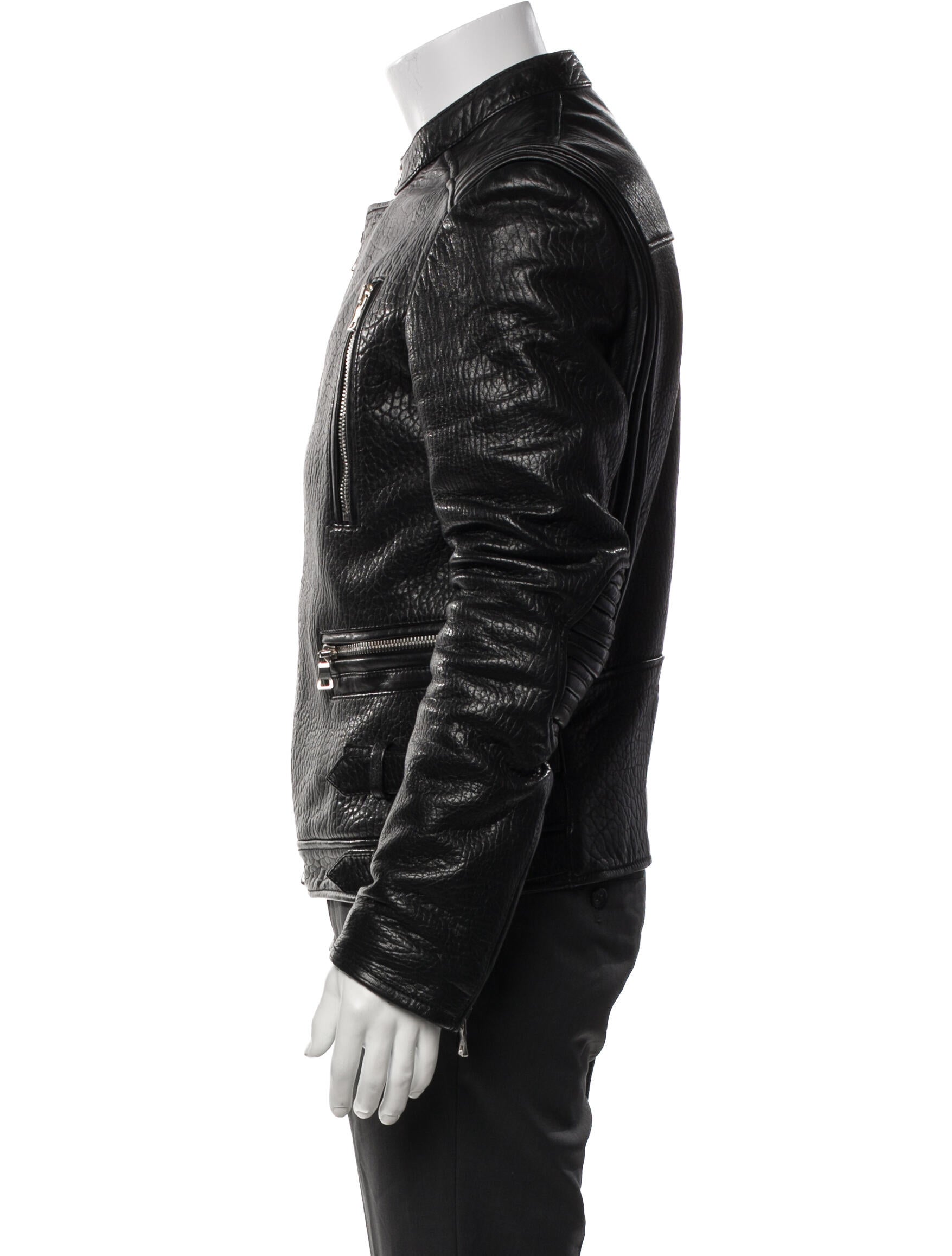 Balmain Lambskin Moto Jacket