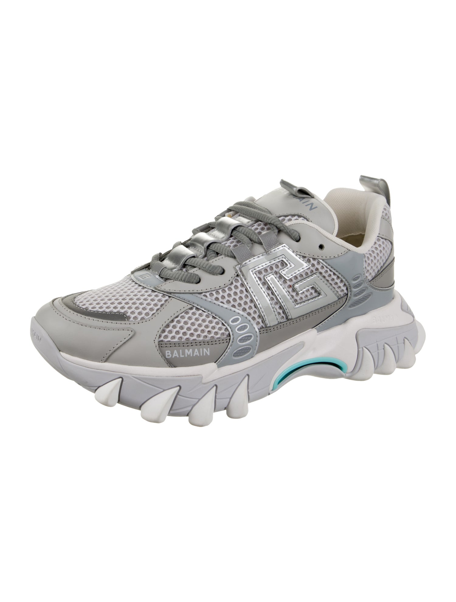 Balmain Leather Printed Chunky Sneakers