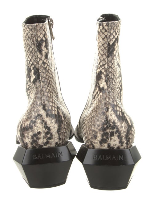 Balmain Snakeskin Animal Print Boots