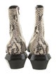 Balmain Snakeskin Animal Print Boots