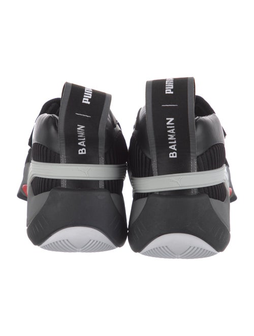 Balmain x Puma Leather Printed Athletic Sneakers