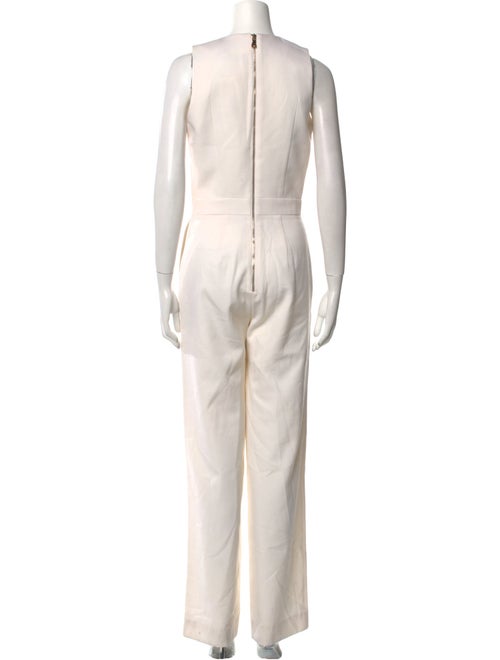 Balmain Wool Plunge Neckline Jumpsuit