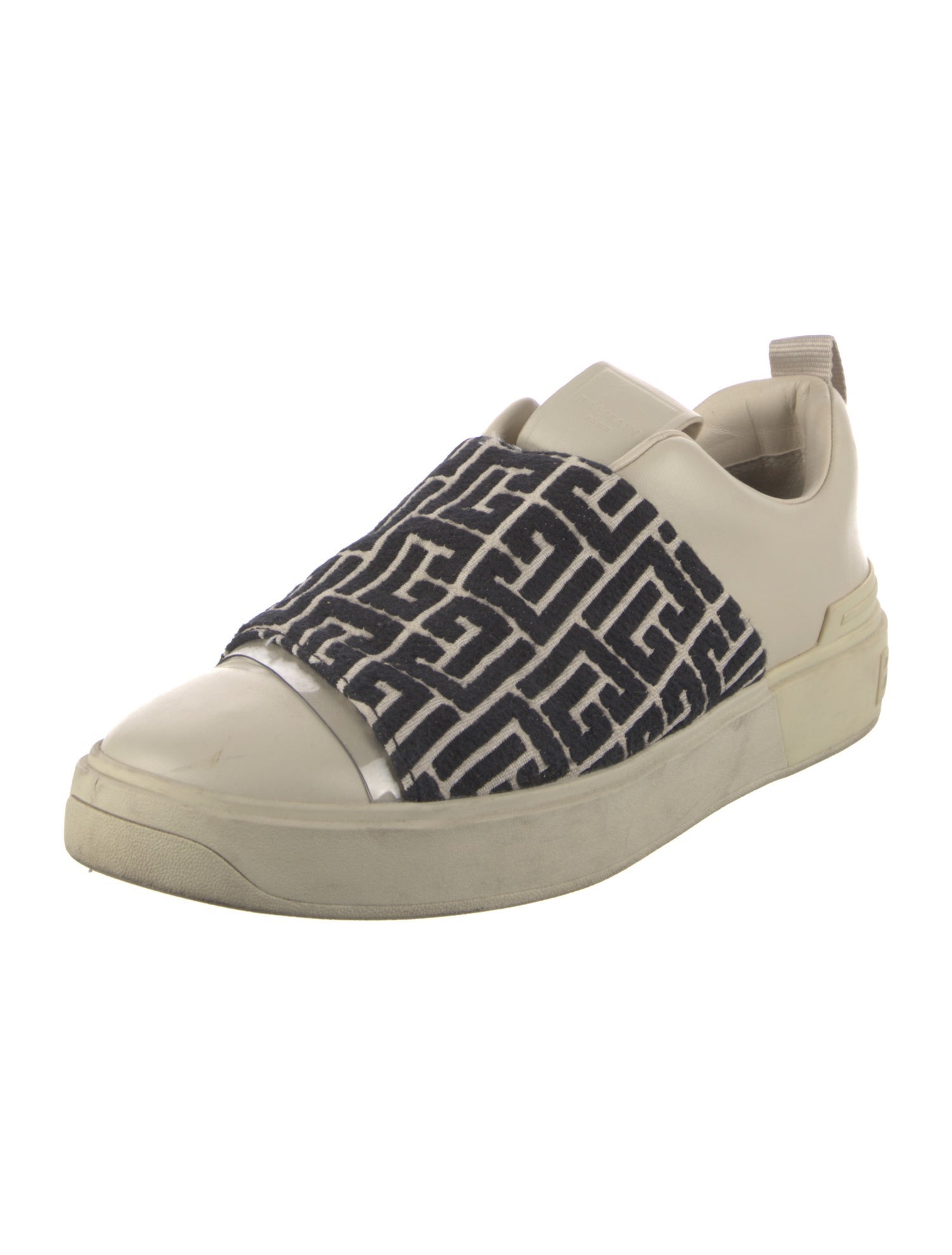 Balmain Leather Printed Sneakers