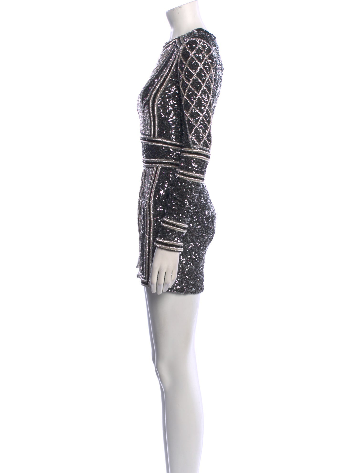 Balmain Lace Pattern Mini Dress