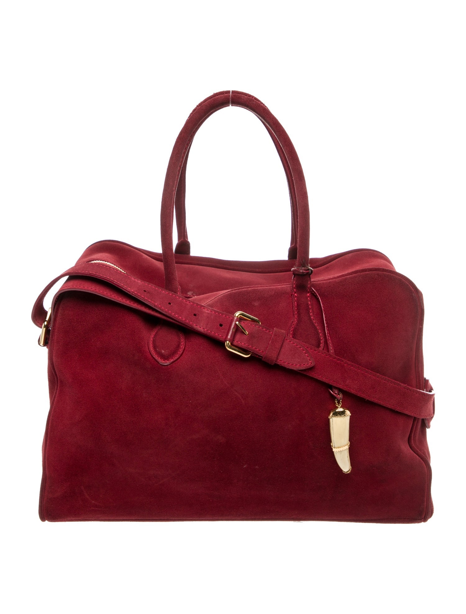 Balmain Suede Shoulder Bag Medium Vintage