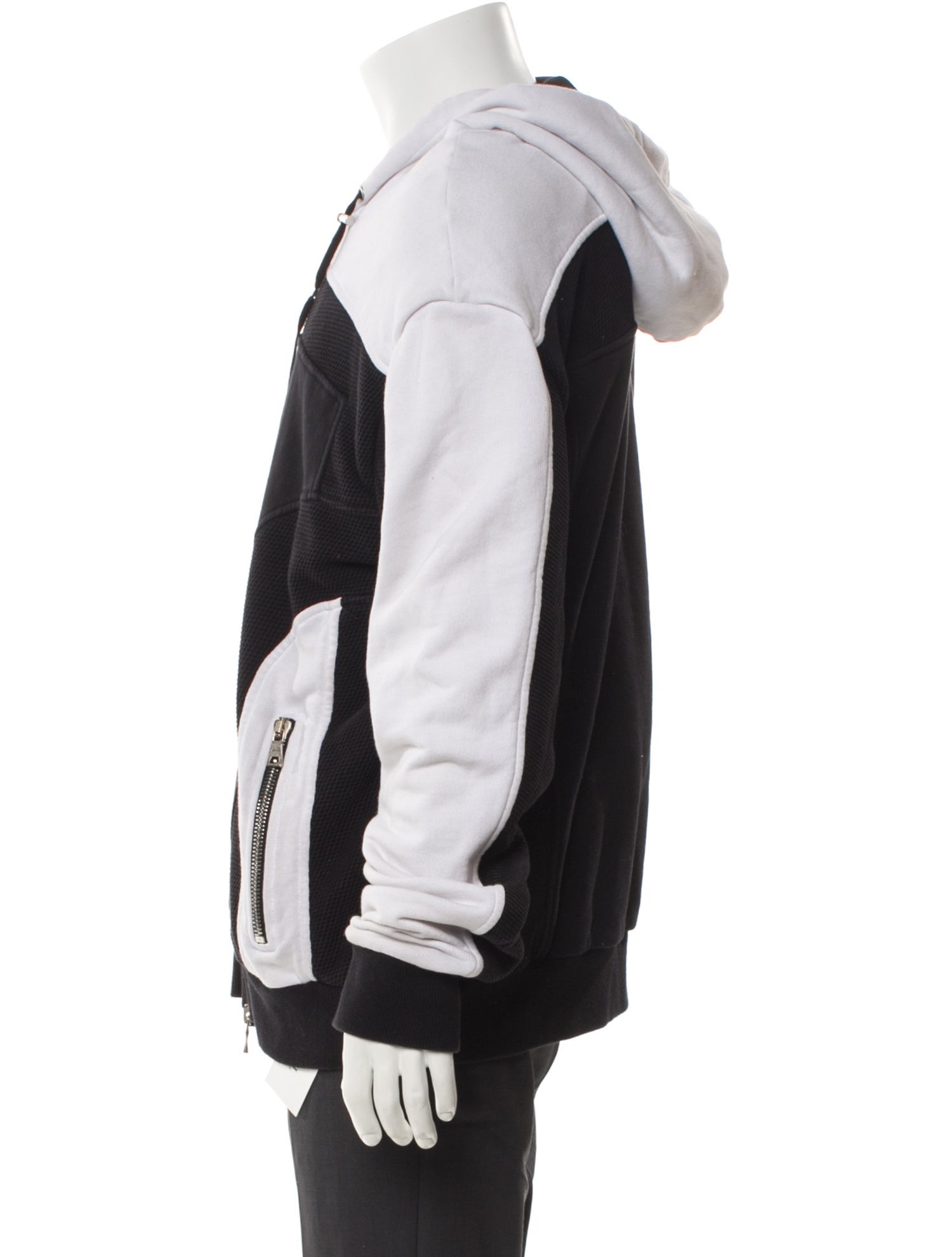 Balmain Colorblock Pattern Crew Neck Hoodie