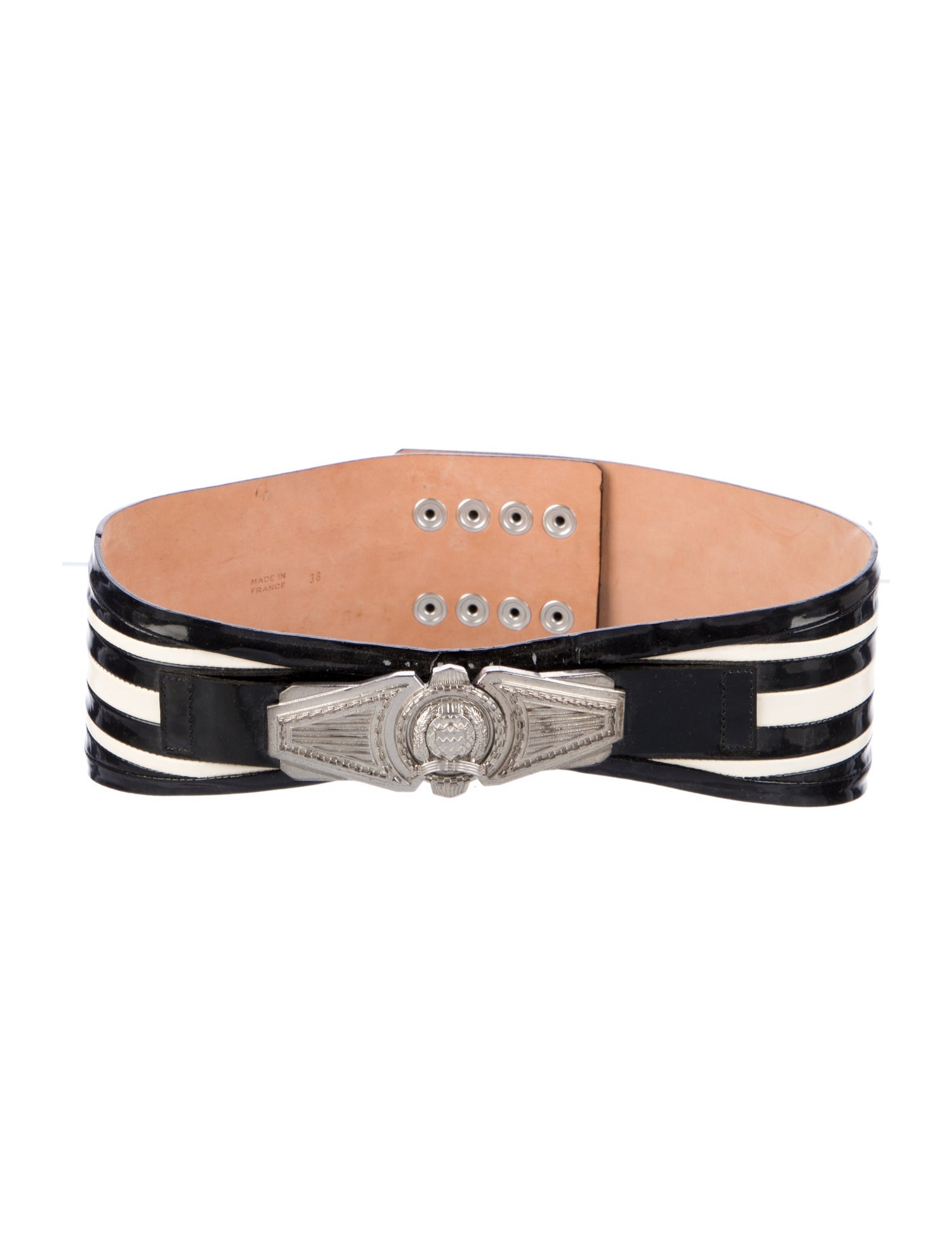 Balmain Wide Leather Waist Belt