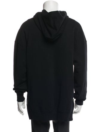 Balmain Graphic Print Mock Neck Hoodie