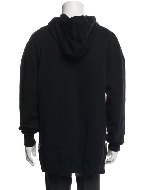 Balmain Graphic Print Mock Neck Hoodie