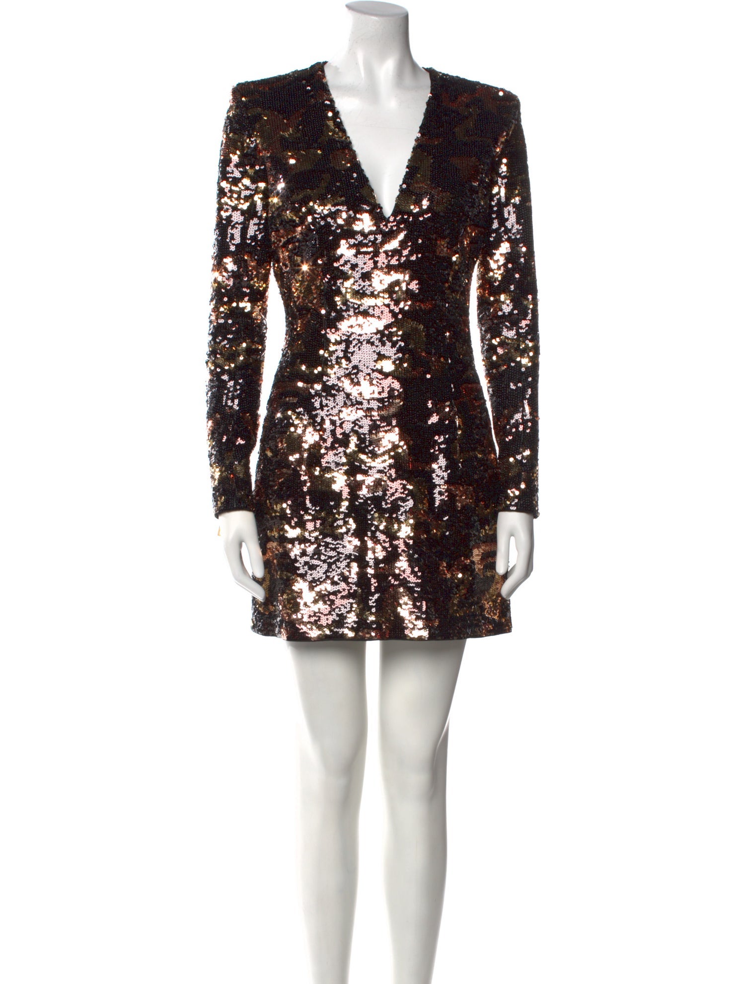 Balmain V-Neck Mini Dress