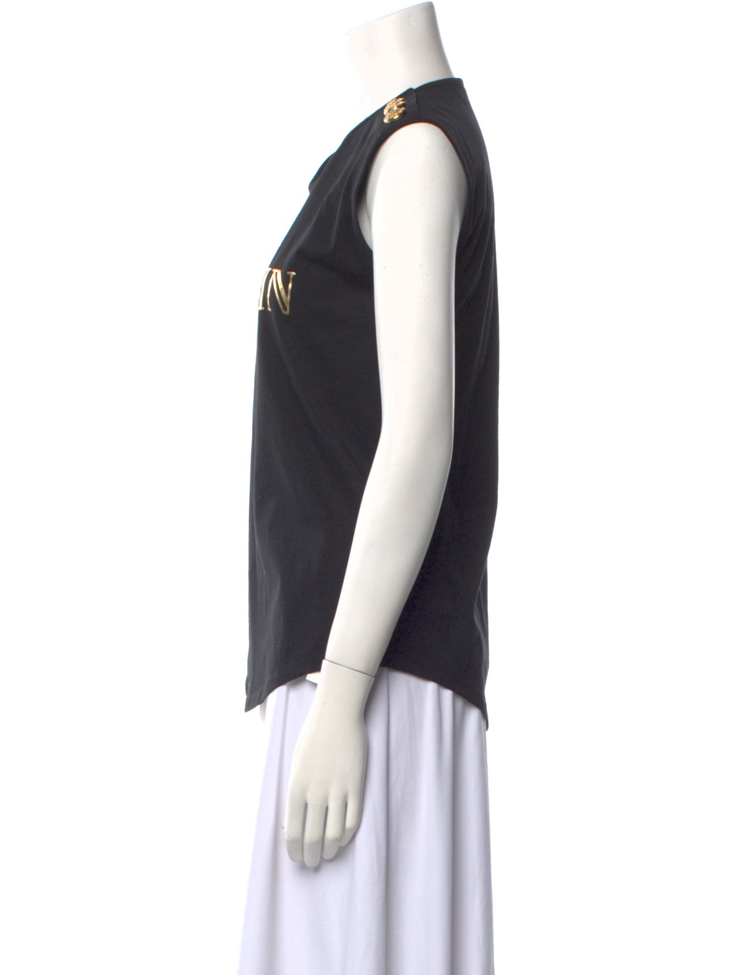 Balmain Graphic Print Scoop Neck T-Shirt w/ Tags