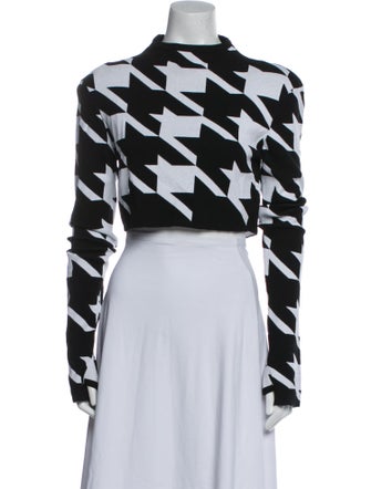 Balmain Printed Mock Neck Sweater