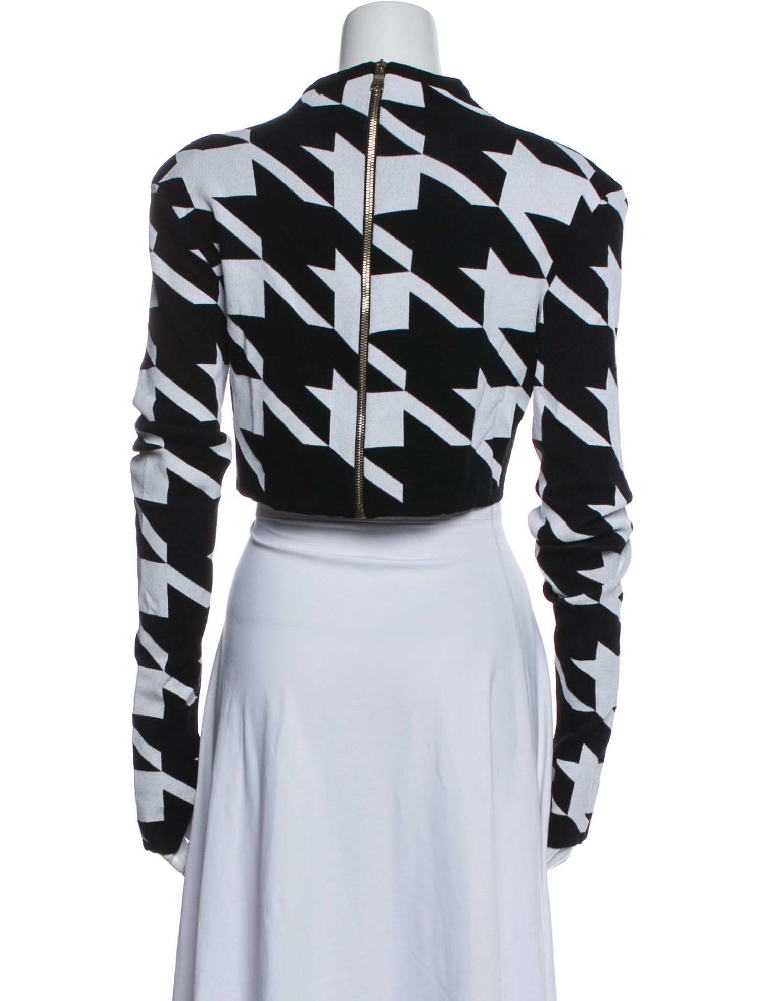 Balmain Printed Mock Neck Sweater