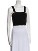 Balmain Square Neckline Sleeveless Crop Top