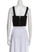Balmain Square Neckline Sleeveless Crop Top