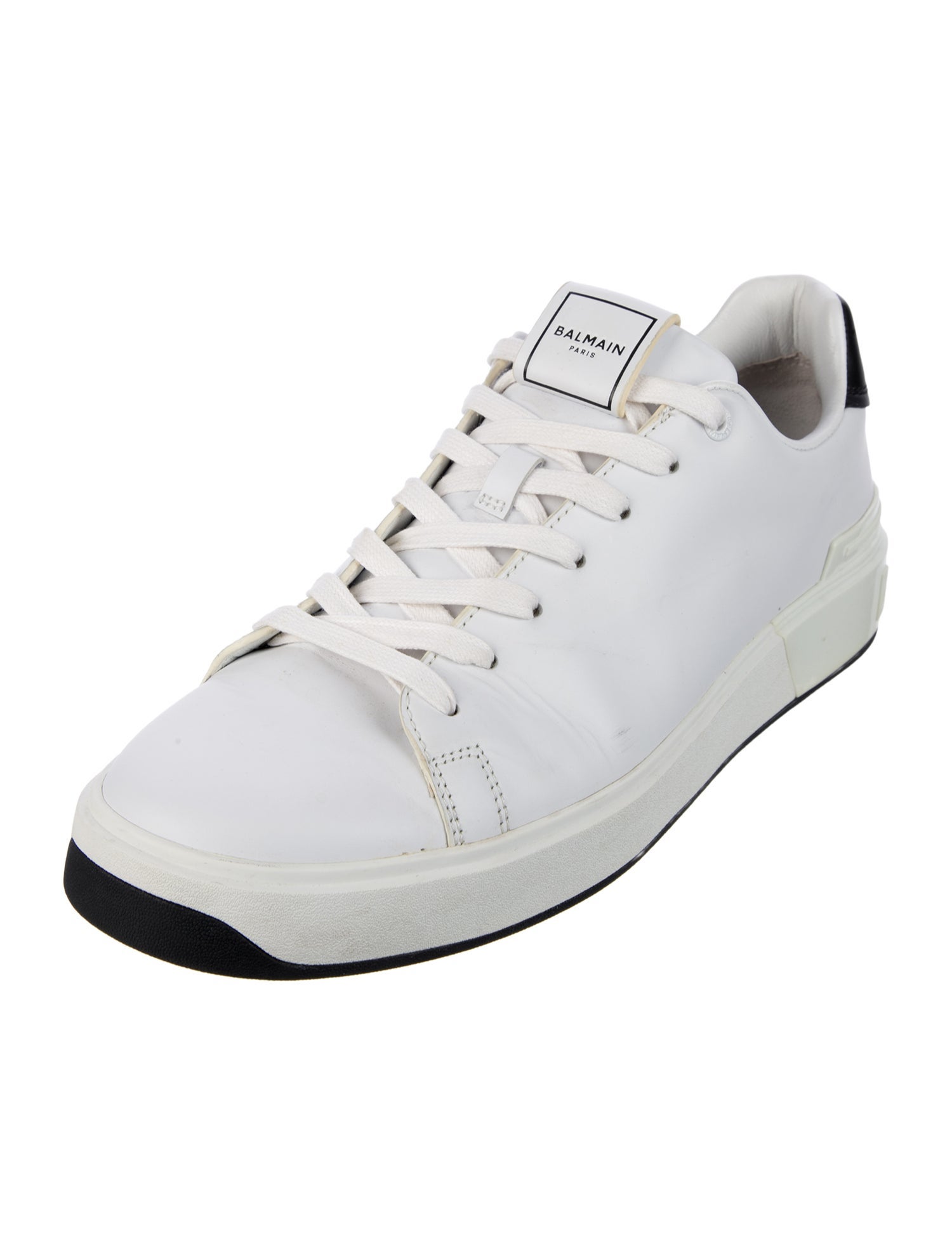 Balmain Leather Printed Sneakers