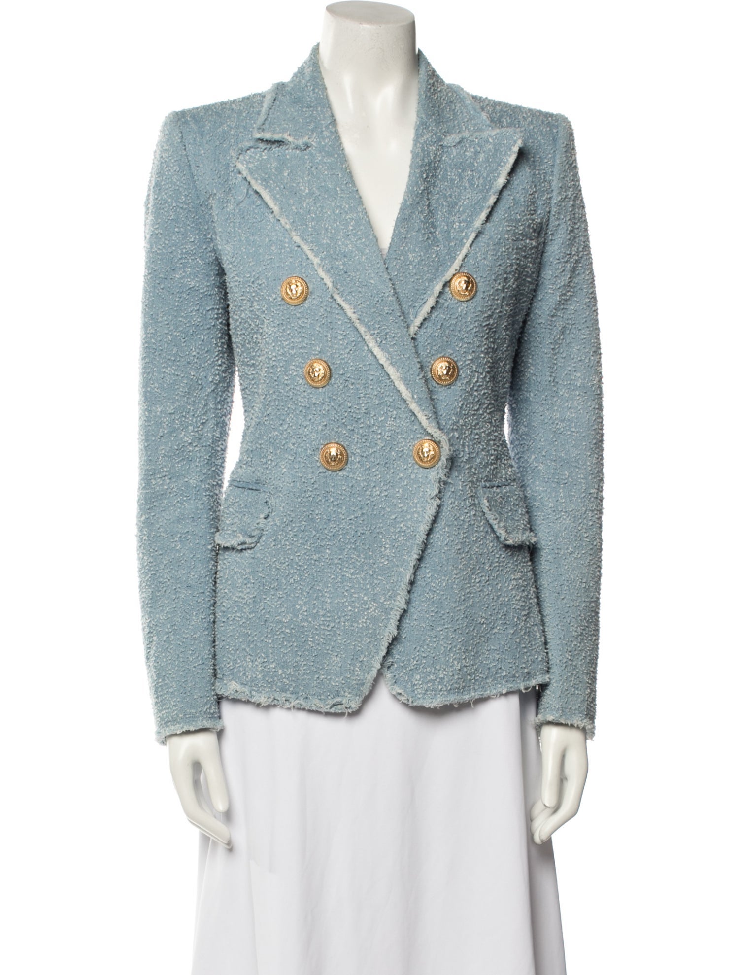 Balmain Tweed Pattern Blazer