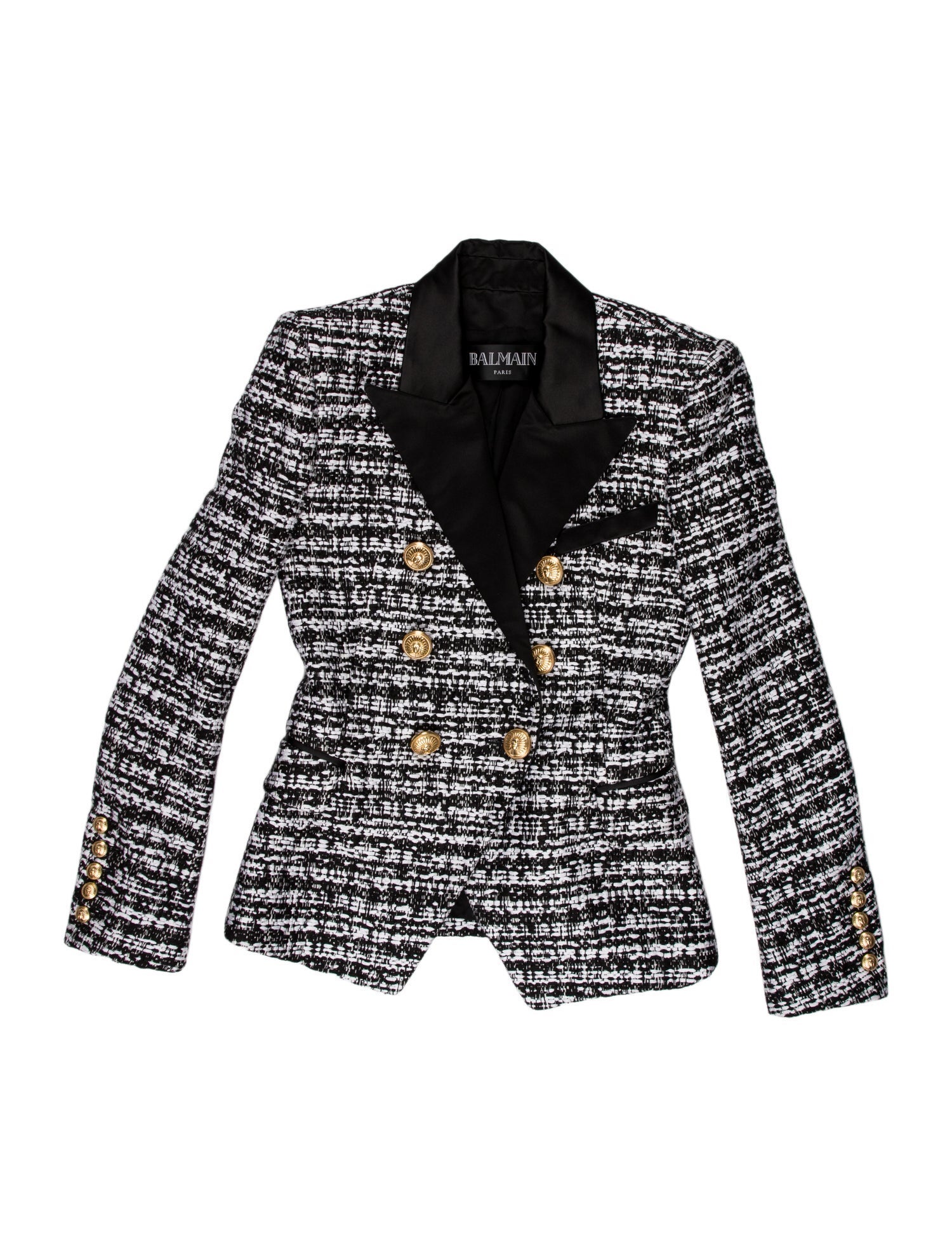 Balmain Tweed Pattern Blazer
