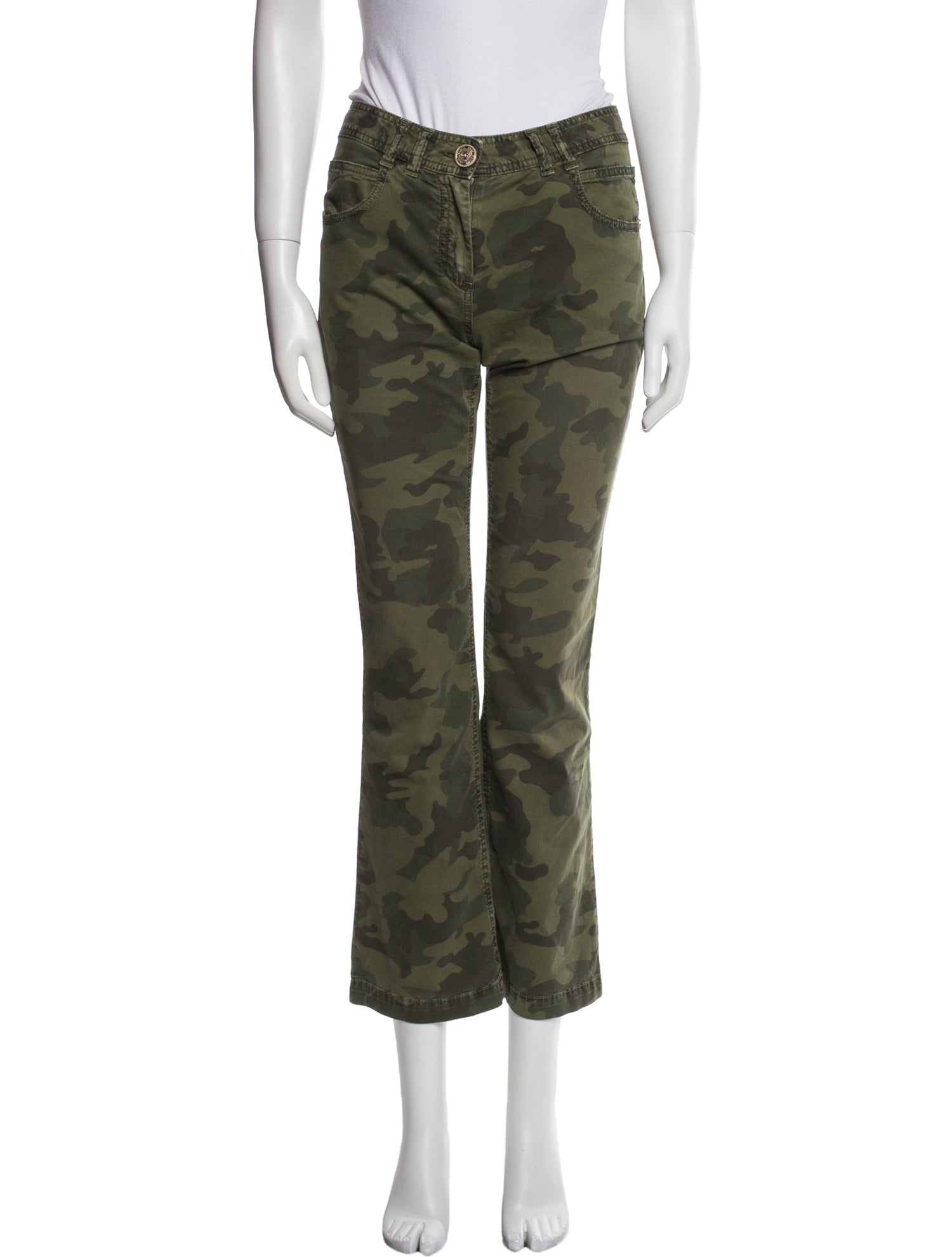 Balmain Printed Straight Leg Pants