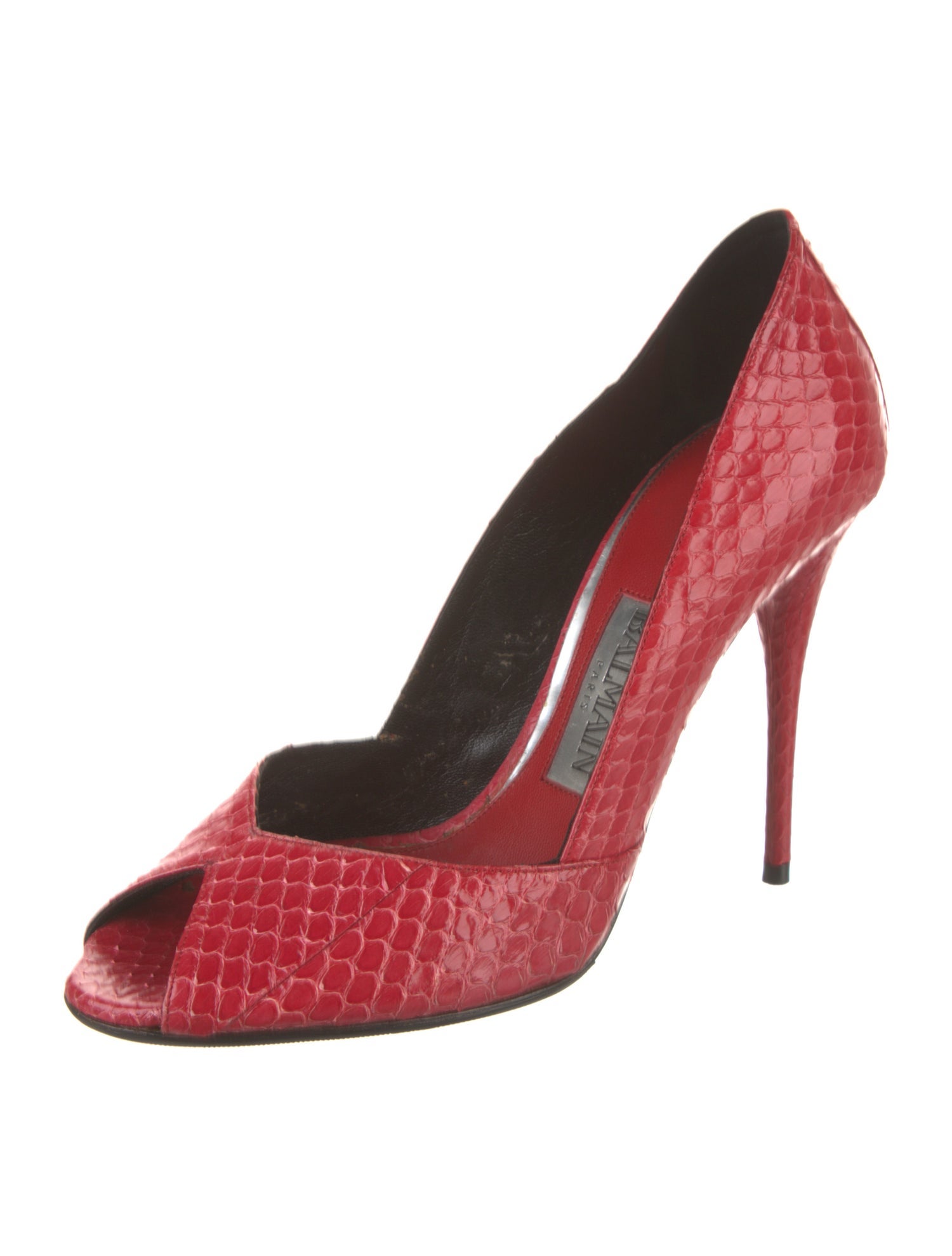 Balmain Snakeskin Pumps