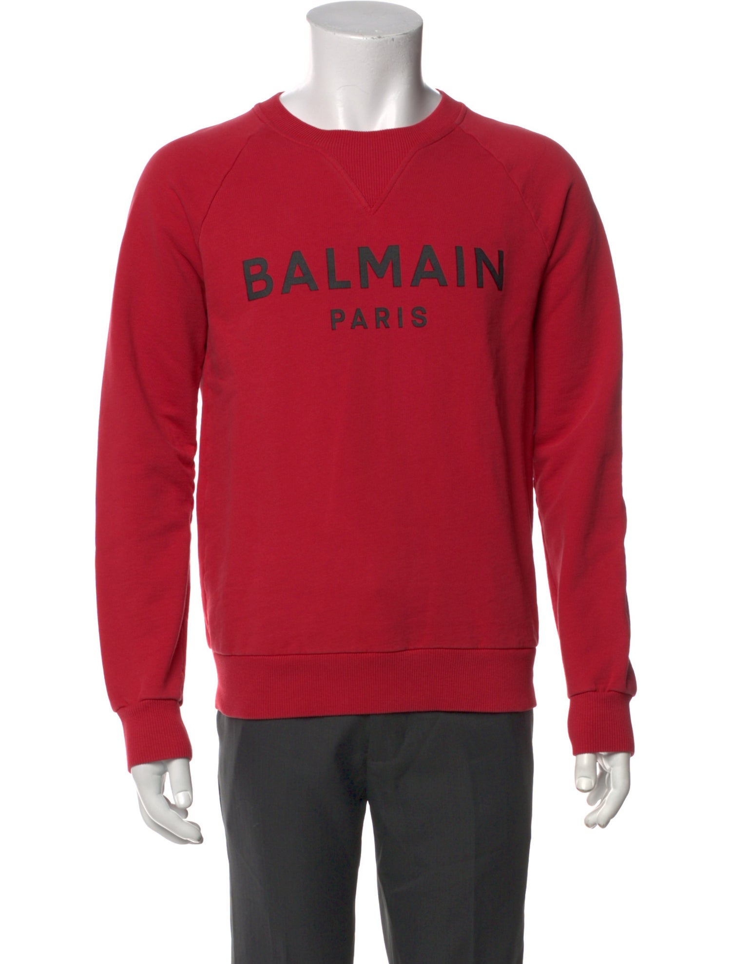 Balmain Graphic Print Crew Neck Sweatshirt