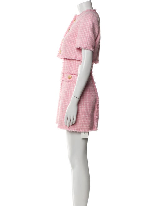 Balmain Raw-Edge Trim Dress Set