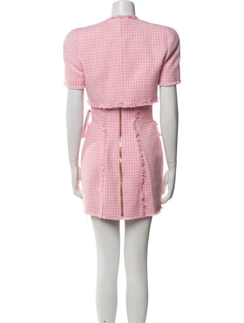 Balmain Raw-Edge Trim Dress Set