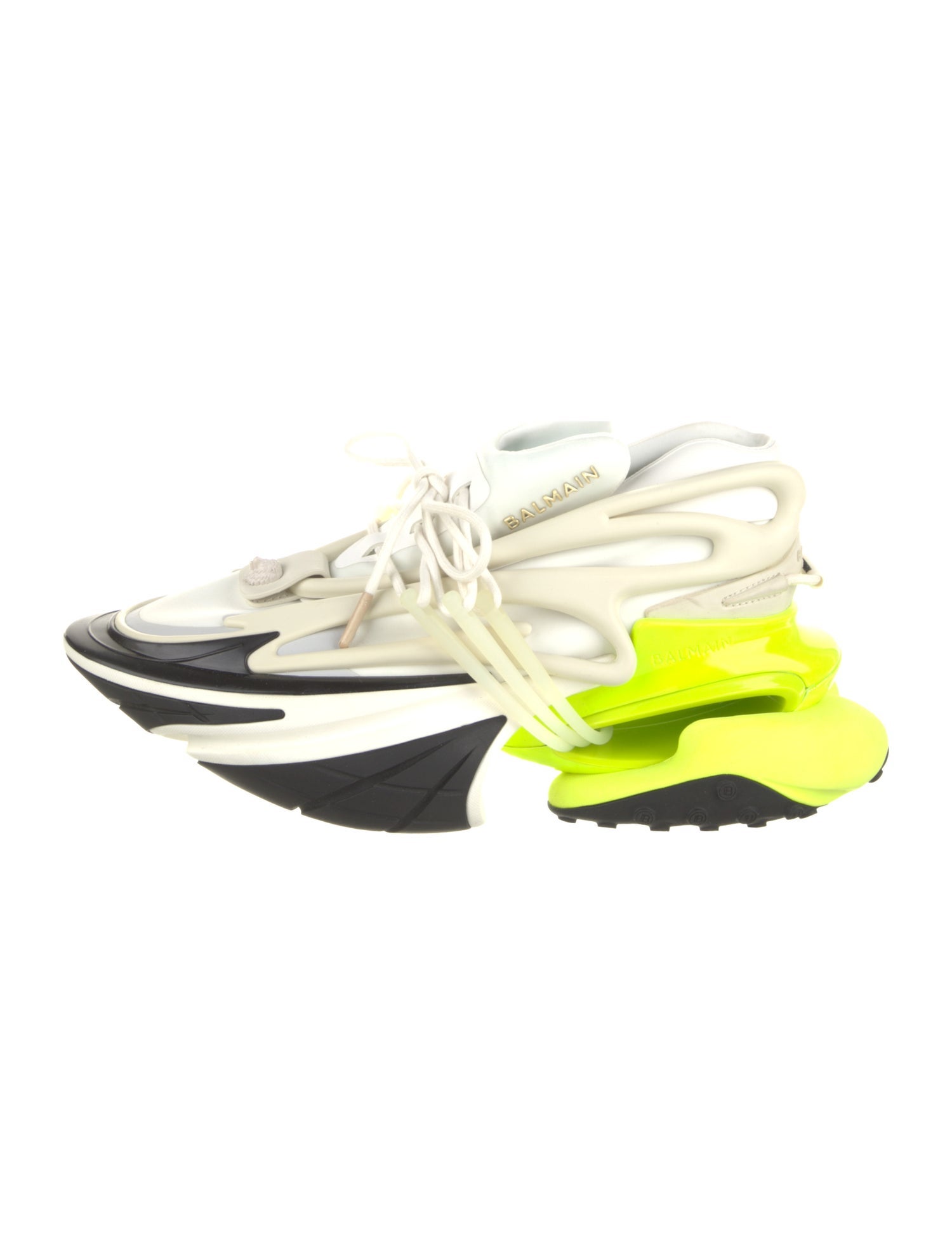 Balmain Leather Printed Athletic Sneakers