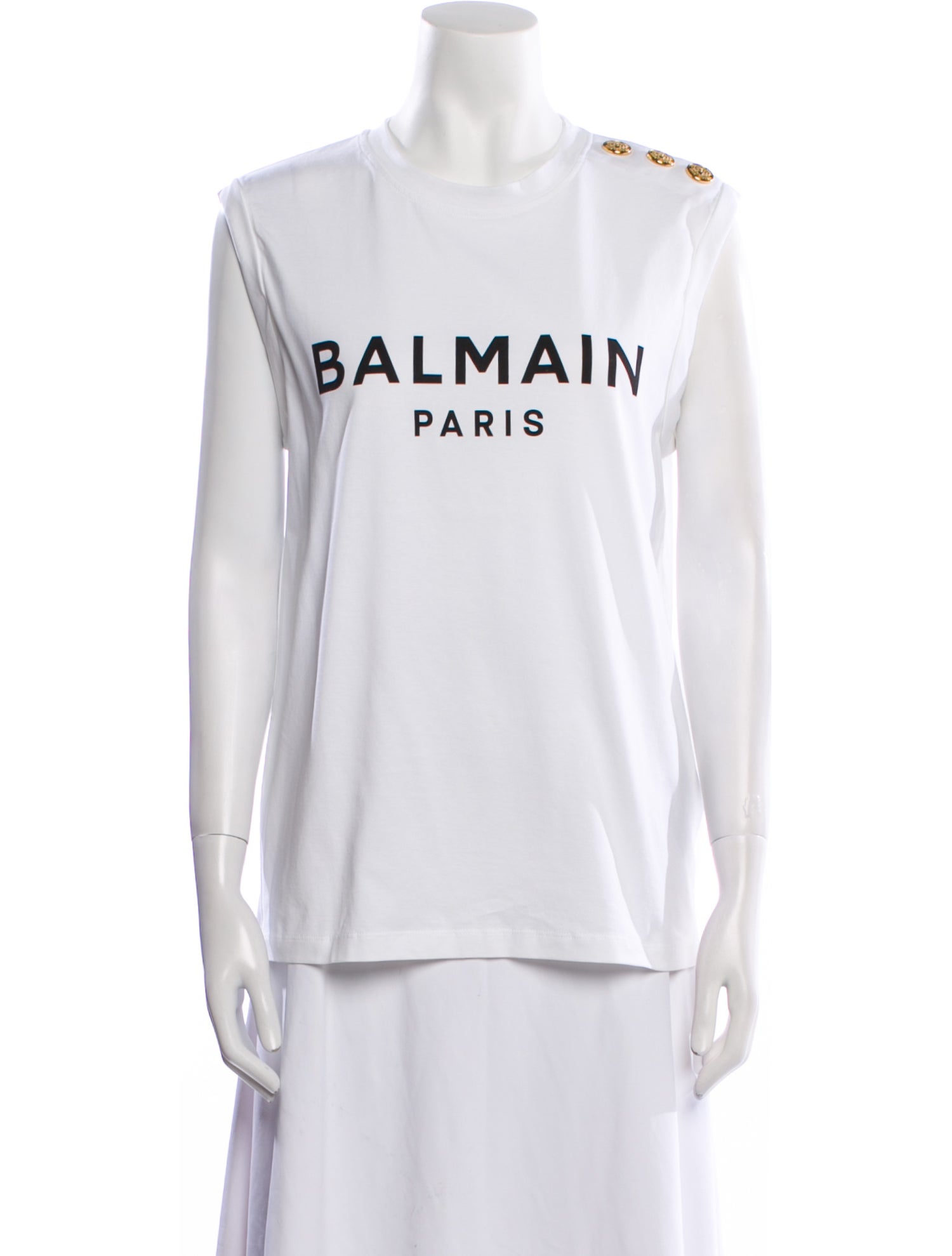 Balmain Graphic Print Crew Neck T-Shirt w/ Tags