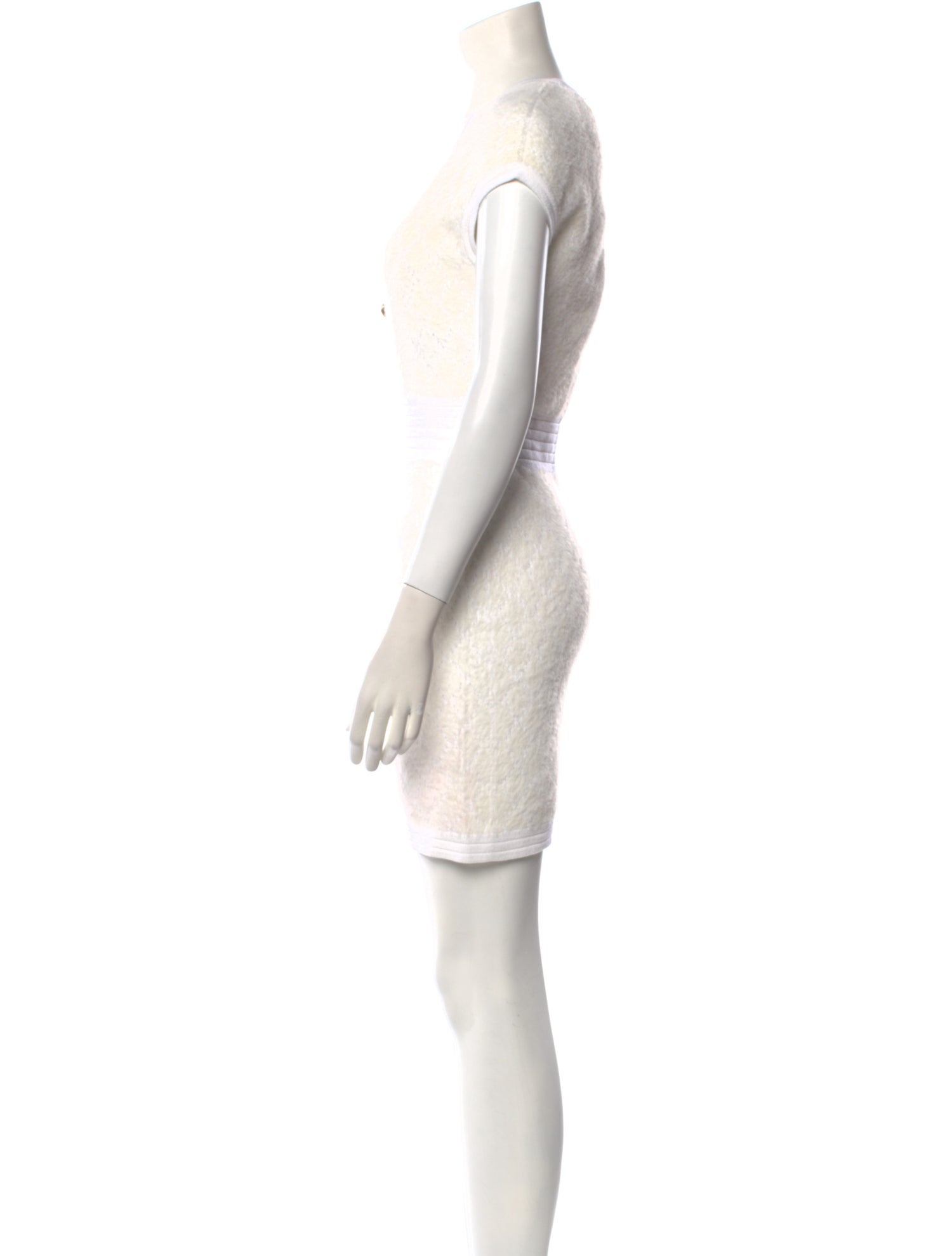 Balmain Scoop Neck Mini Dress