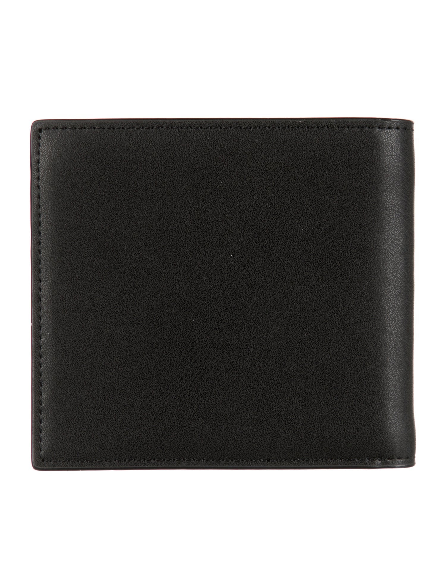 Balmain Leather Graphic Print Bifold Wallet