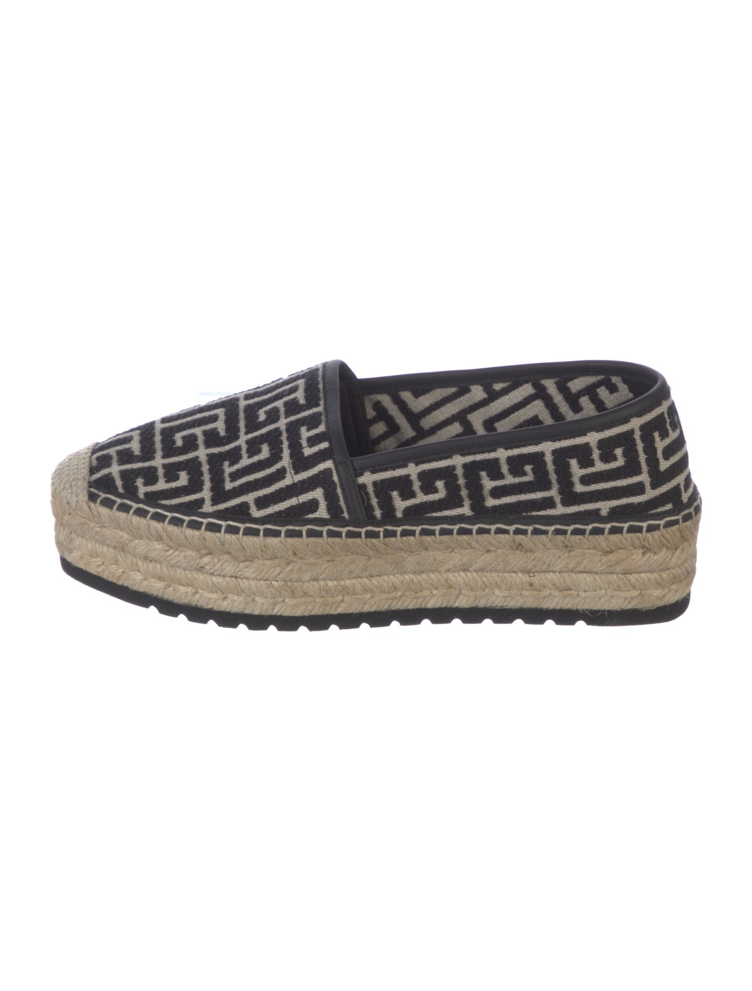 Balmain Canvas Printed Espadrilles