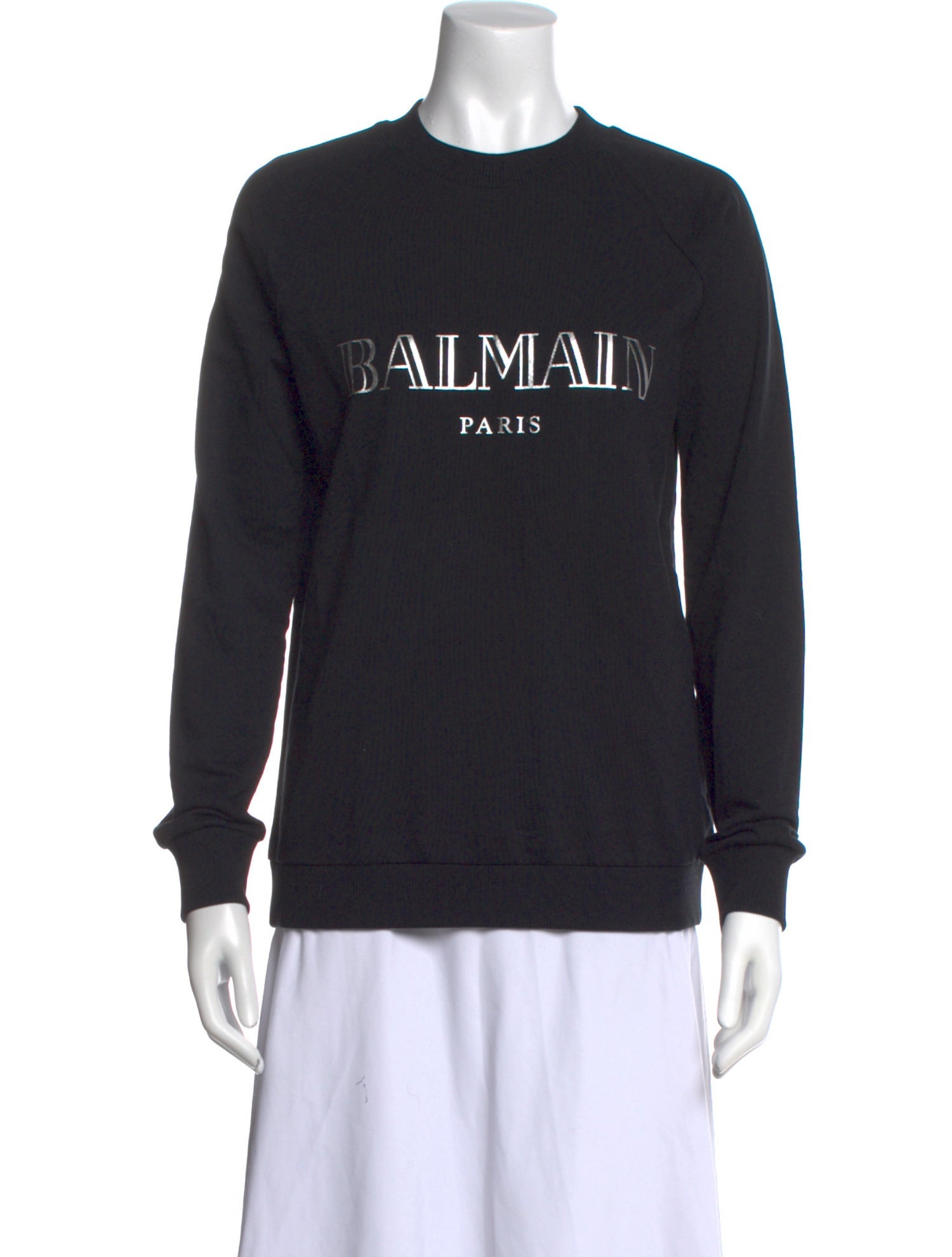 Balmain Graphic Print Crew Neck Sweatshirt