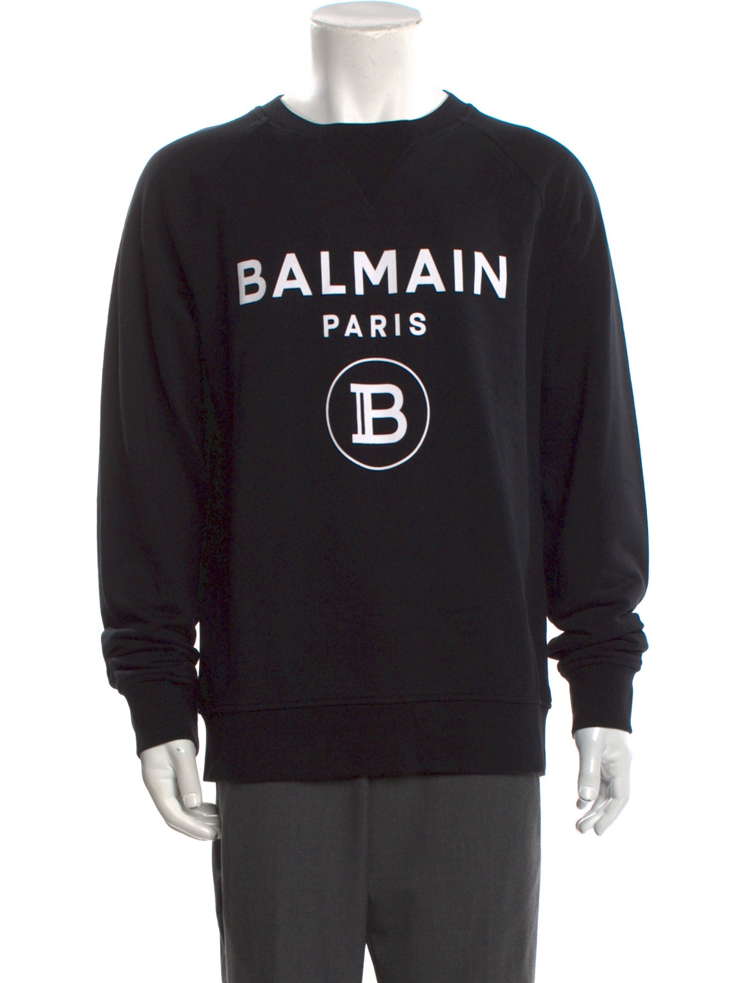 Balmain Graphic Print Crew Neck Sweatshirt
