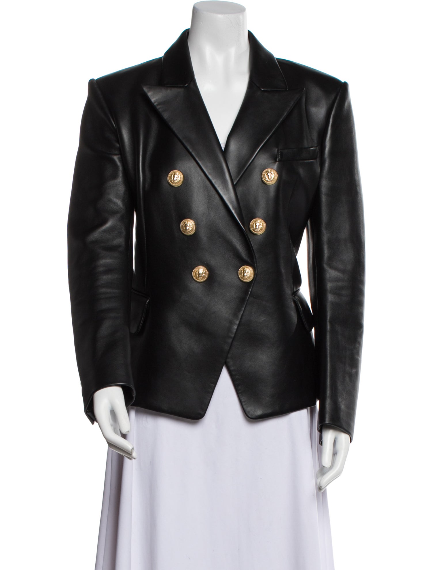 Balmain Leather Blazer