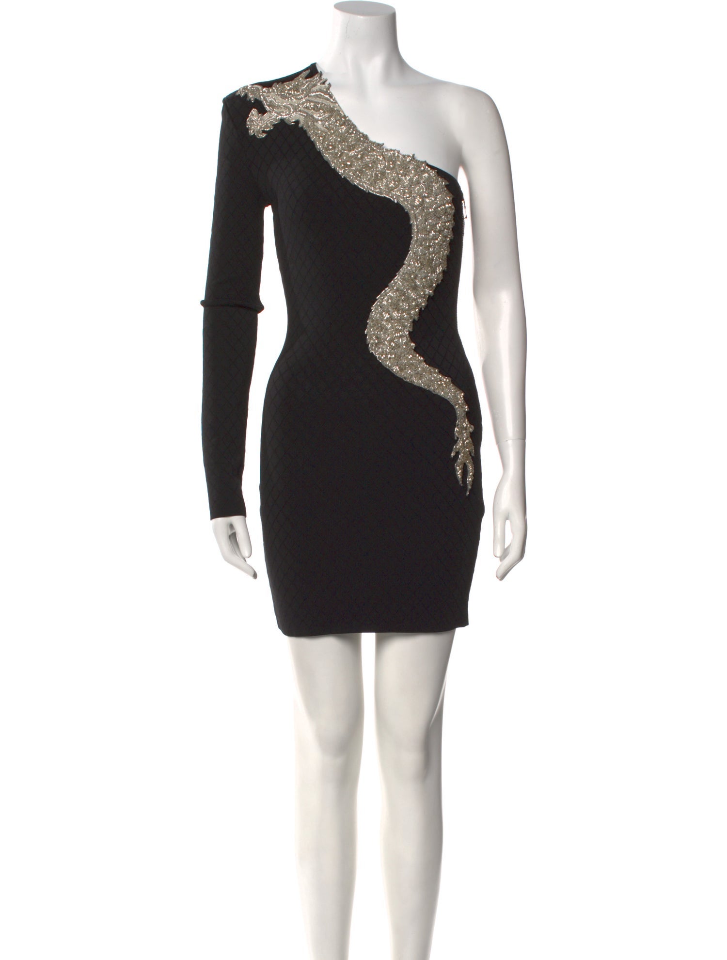 Balmain One-Shoulder Mini Dress