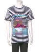 Balmain Striped Crew Neck T-Shirt
