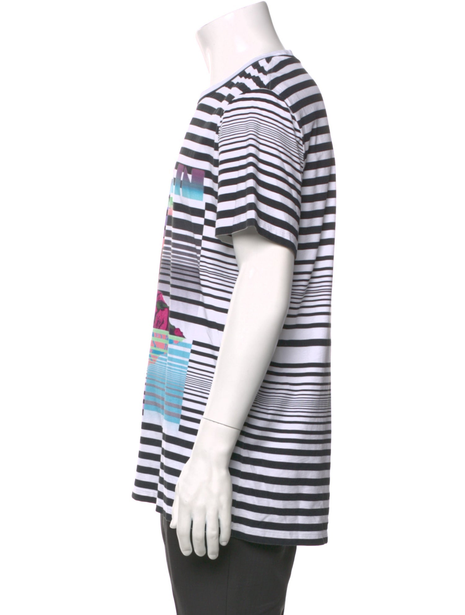 Balmain Striped Crew Neck T-Shirt