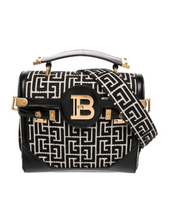 Balmain Canvas Top Handle Bag