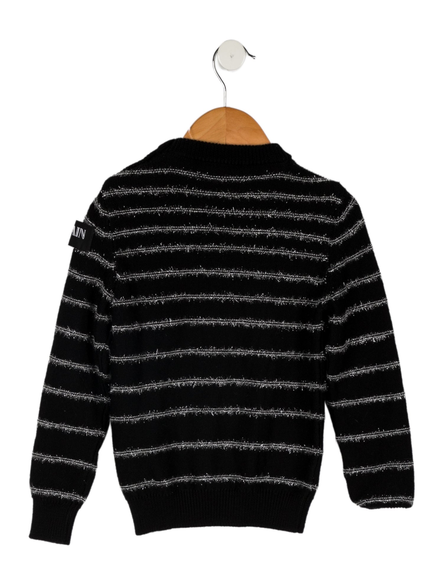 Balmain Toddler Girls' Virgin Wool Striped Sweater