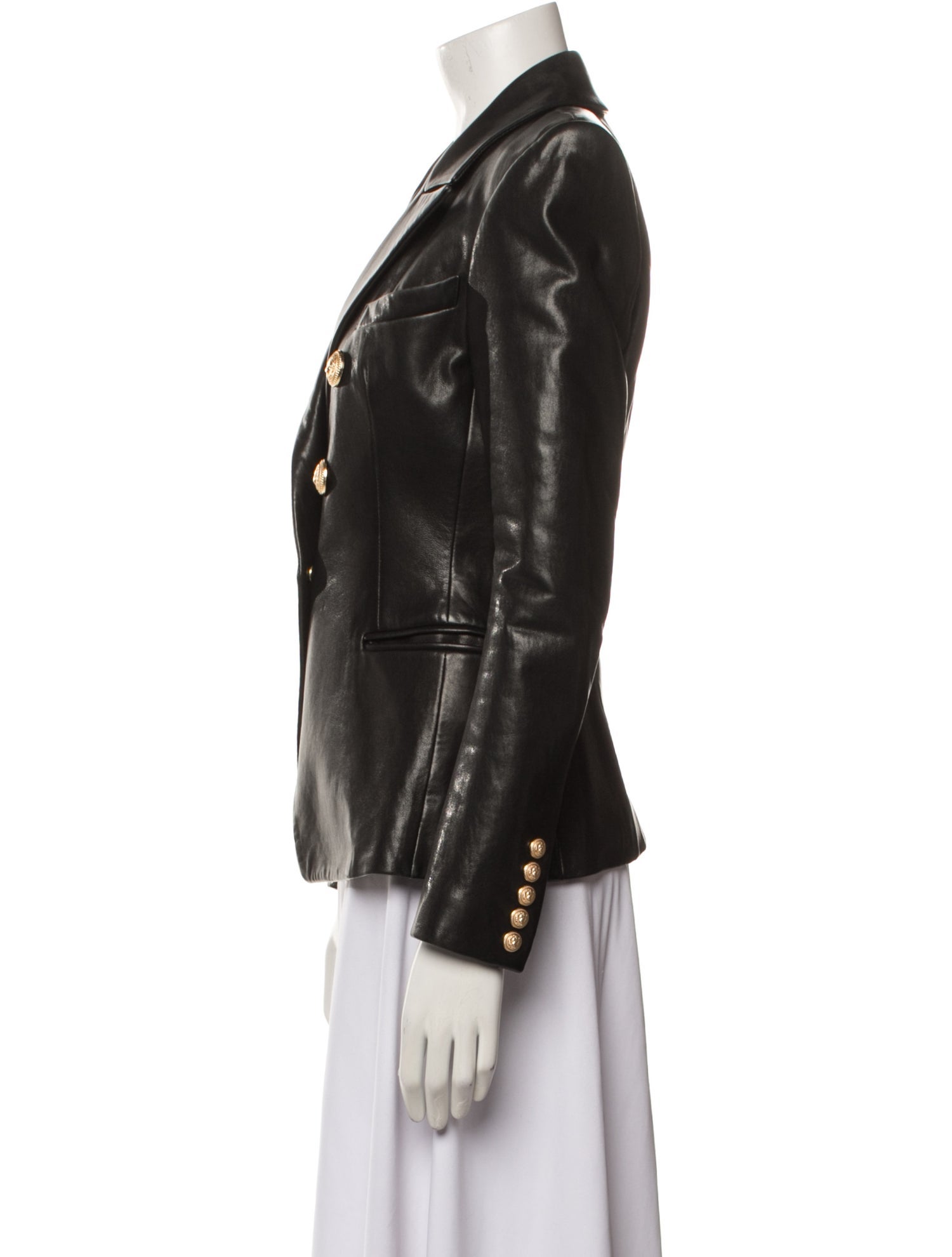 Balmain Leather Blazer