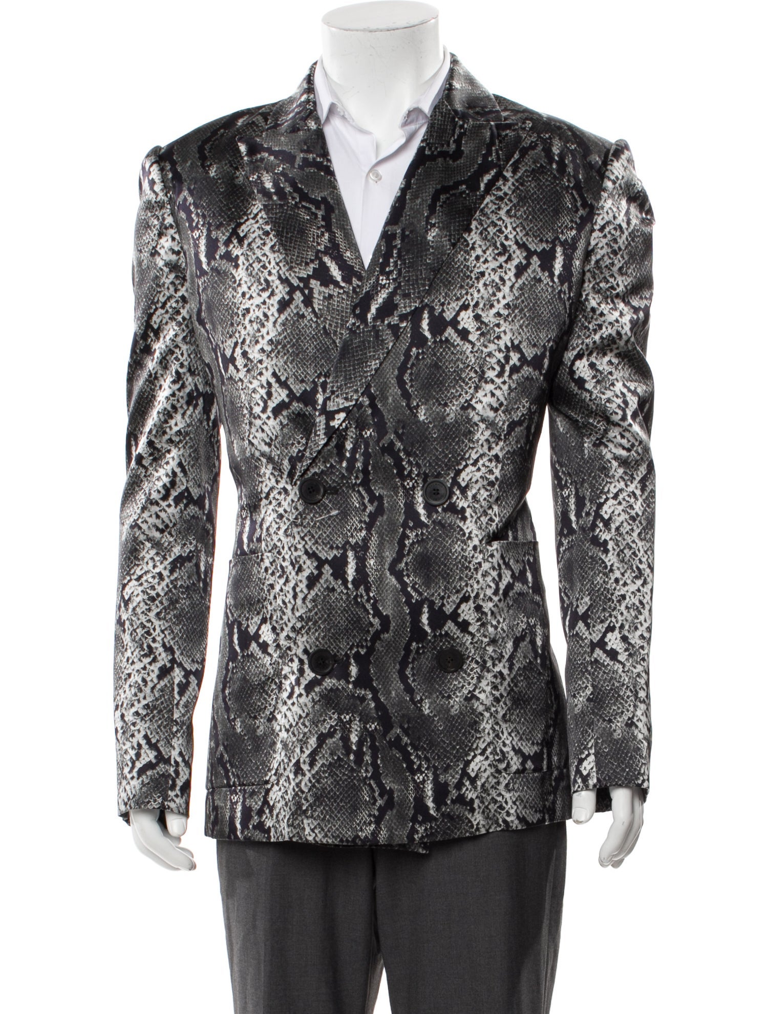 Balmain Silk Animal Print Blazer
