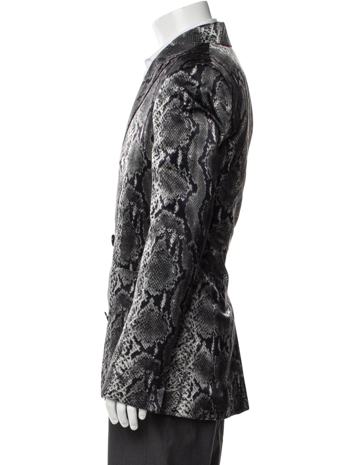 Balmain Silk Animal Print Blazer