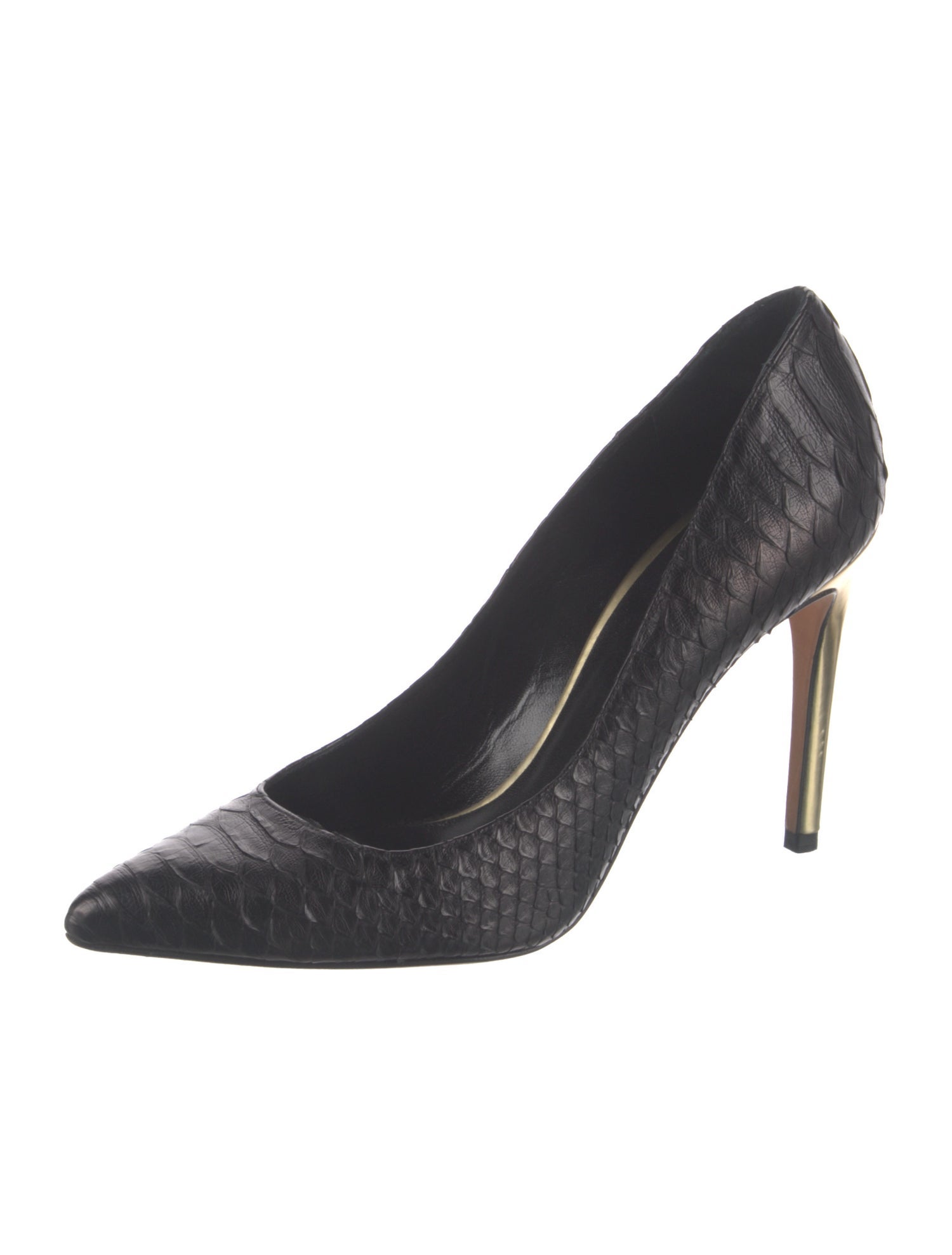 Balmain Snakeskin Colorblock Pattern Pumps