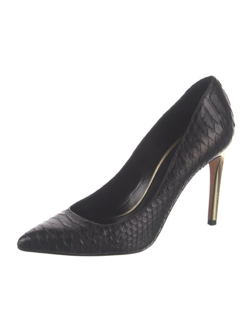 Balmain Snakeskin Colorblock Pattern Pumps